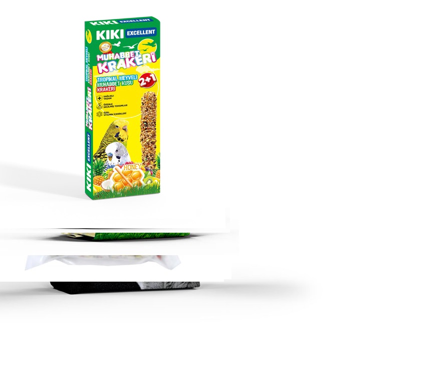 TROPİKAL MEYVELİ MUHABBET KUŞU KRAKERİ 3’LÜ
